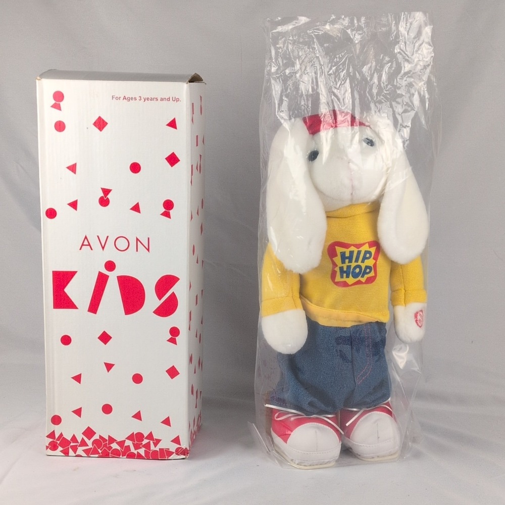 VINTAGE 2002 NOB Avon Hip Hop Harry Dancing Singing Plush 14" Bunny Rabbit